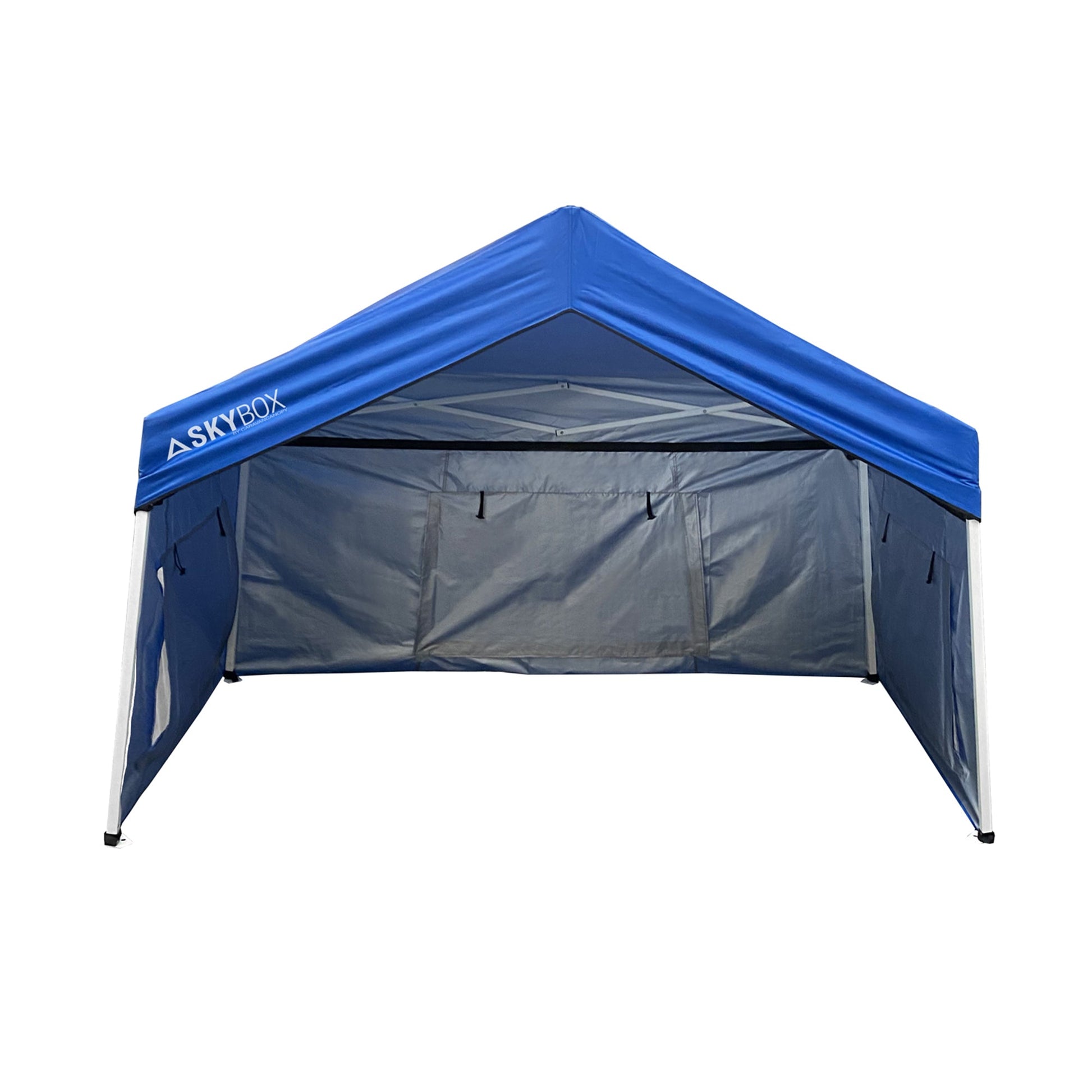 Caravan Canopy Skybox 3.2' x 6.5' Instant Multipurpose Steel Sport Shelter, Blue - Angler's Pro Tackle & Outdoors