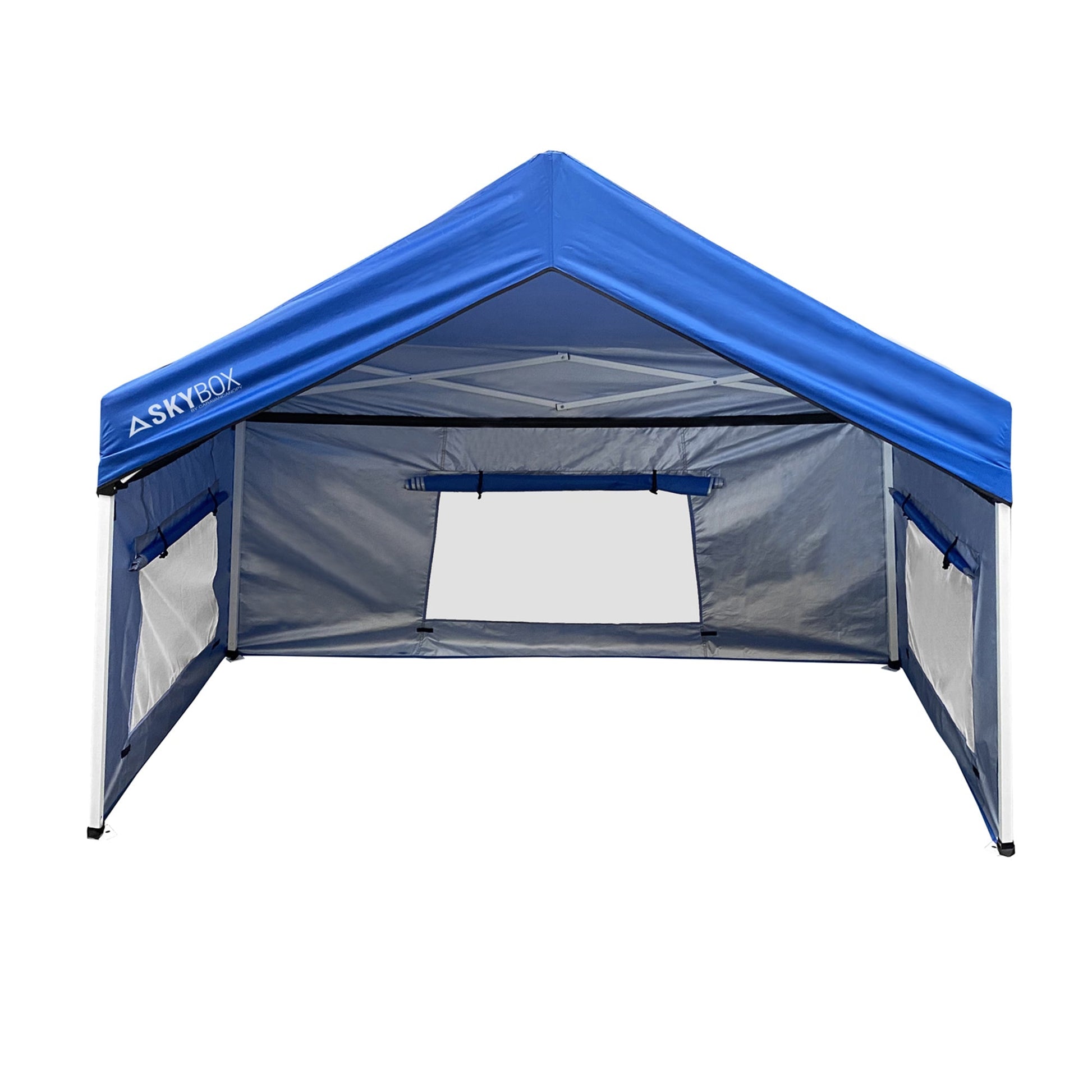 Caravan Canopy Skybox 3.2' x 6.5' Instant Multipurpose Steel Sport Shelter, Blue - Angler's Pro Tackle & Outdoors