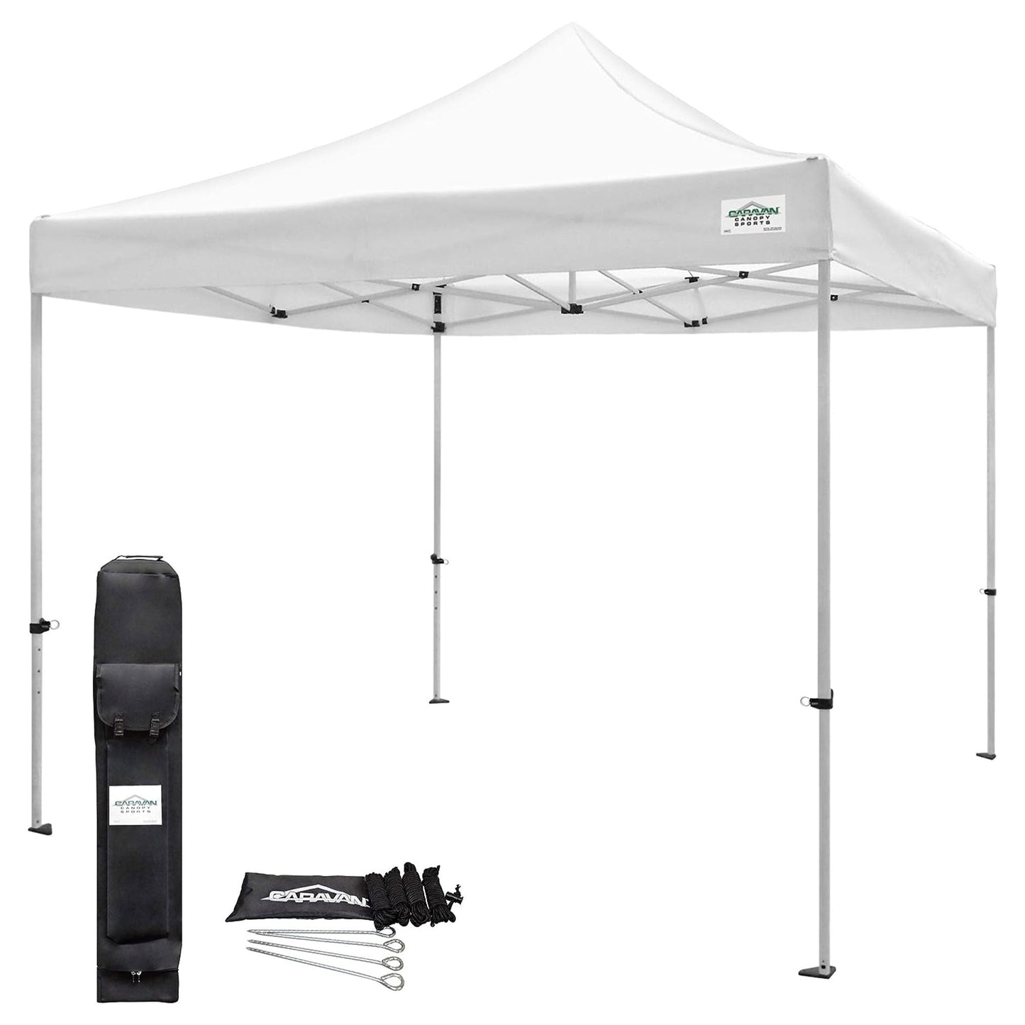 Caravan Canopy TitanShade 10 x 10 Steel Frame Portable Instant Canopy Kit, White - Angler's Pro Tackle & Outdoors