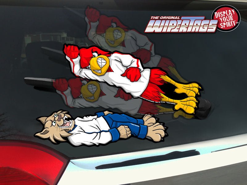 Cardinals vs Wildcats Wrestling (Card WT) WiperTags - Angler's Pro Tackle & Outdoors