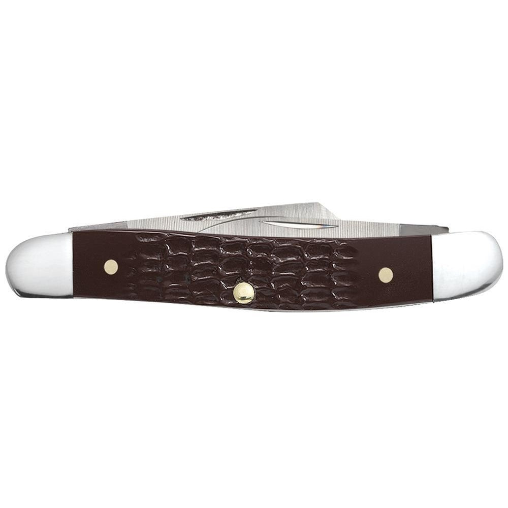 Case Brown Synthetic Medium Stockman with Pen Blade 00217