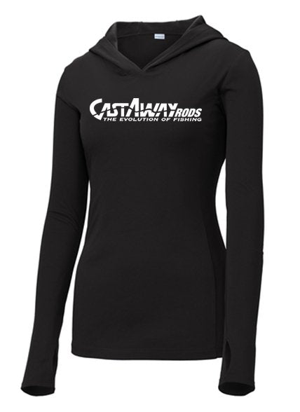 Castaway Rods Sport - Tek ® Ladies PosiCharge ® Competitor ™ Black Women's Hooded Pullover - Angler's Pro Tackle & Outdoors