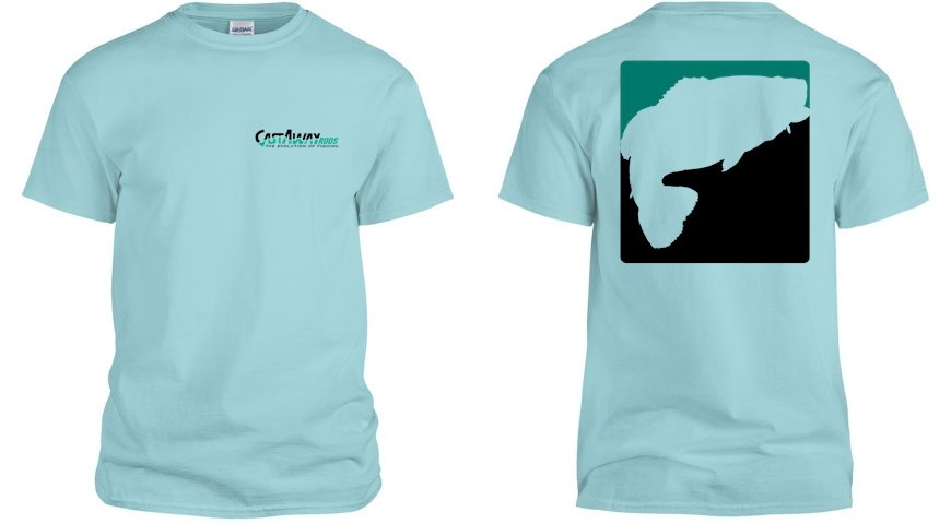 Castaway Rods Teal Short Sleeve T-Shirt - Angler's Pro Tackle & Outdoors