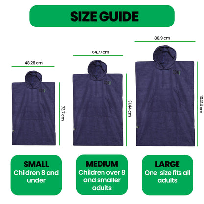 COR Surf Changing Towel Poncho | Solid Colors | Medium and Large