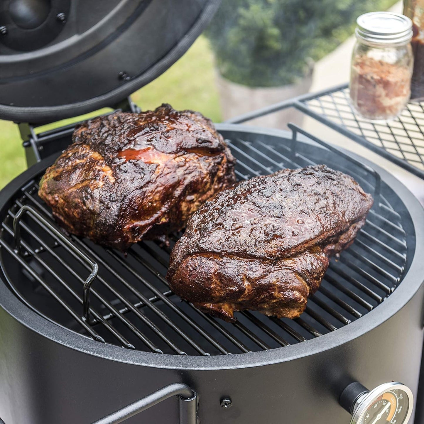 Char - Broil Oklahoma Joes Bronco Barrel Drum Smoker with Porcelain Coated Steel - Angler's Pro Tackle & Outdoors