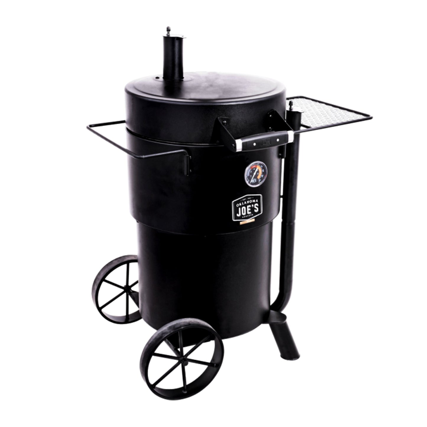 Char - Broil Oklahoma Joes Bronco Barrel Drum Smoker with Porcelain Coated Steel - Angler's Pro Tackle & Outdoors