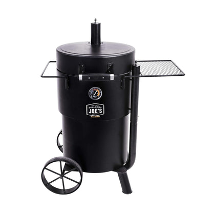 Char - Broil Oklahoma Joes Bronco Barrel Drum Smoker with Porcelain Coated Steel - Angler's Pro Tackle & Outdoors