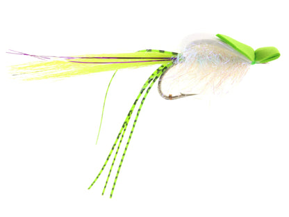 Chartreuse and White Saltwater EP Foam Fly, size 2/0, Qty. 2 - Angler's Pro Tackle & Outdoors