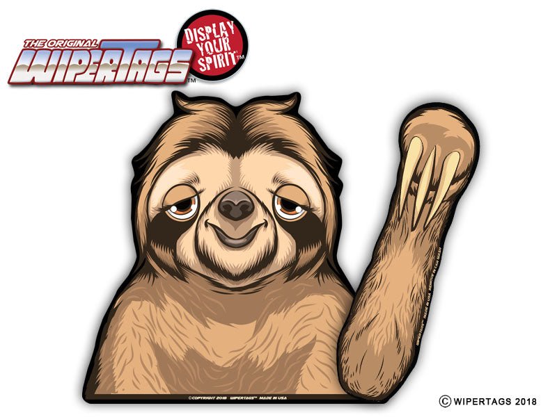 Chewy the Waving Sloth WiperTags - Angler's Pro Tackle & Outdoors