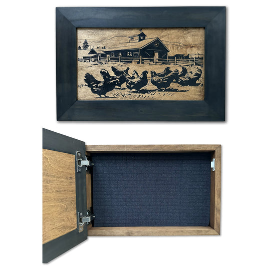 Bellewood Designs - Hidden Gun Storage Cabinet Chicken Farm Design