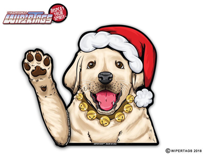 Chloe Lab Puppy with Santa Hat WiperTags - Angler's Pro Tackle & Outdoors