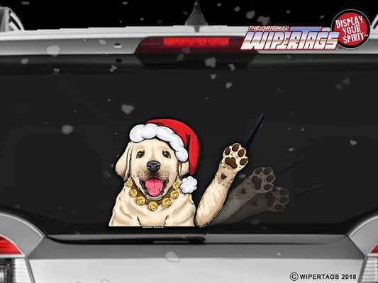 Chloe Lab Puppy with Santa Hat WiperTags - Angler's Pro Tackle & Outdoors