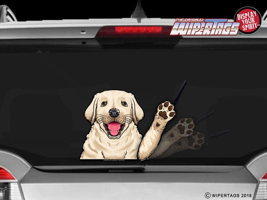 Chloe Waving Yellow Lab Puppy WiperTags - Angler's Pro Tackle & Outdoors