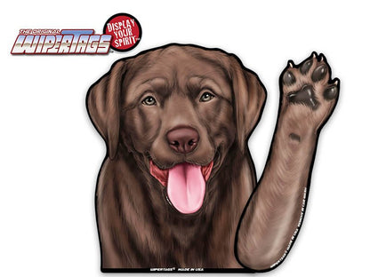 Chocolate Lab "Bear" Waving Dog WiperTags - Angler's Pro Tackle & Outdoors