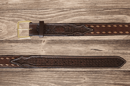 Texas Saddlery Chocolate Spider Buckstitch Combo