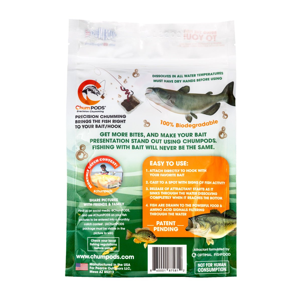 Catfish Pro ChumPODS - Raw Fish Attraction