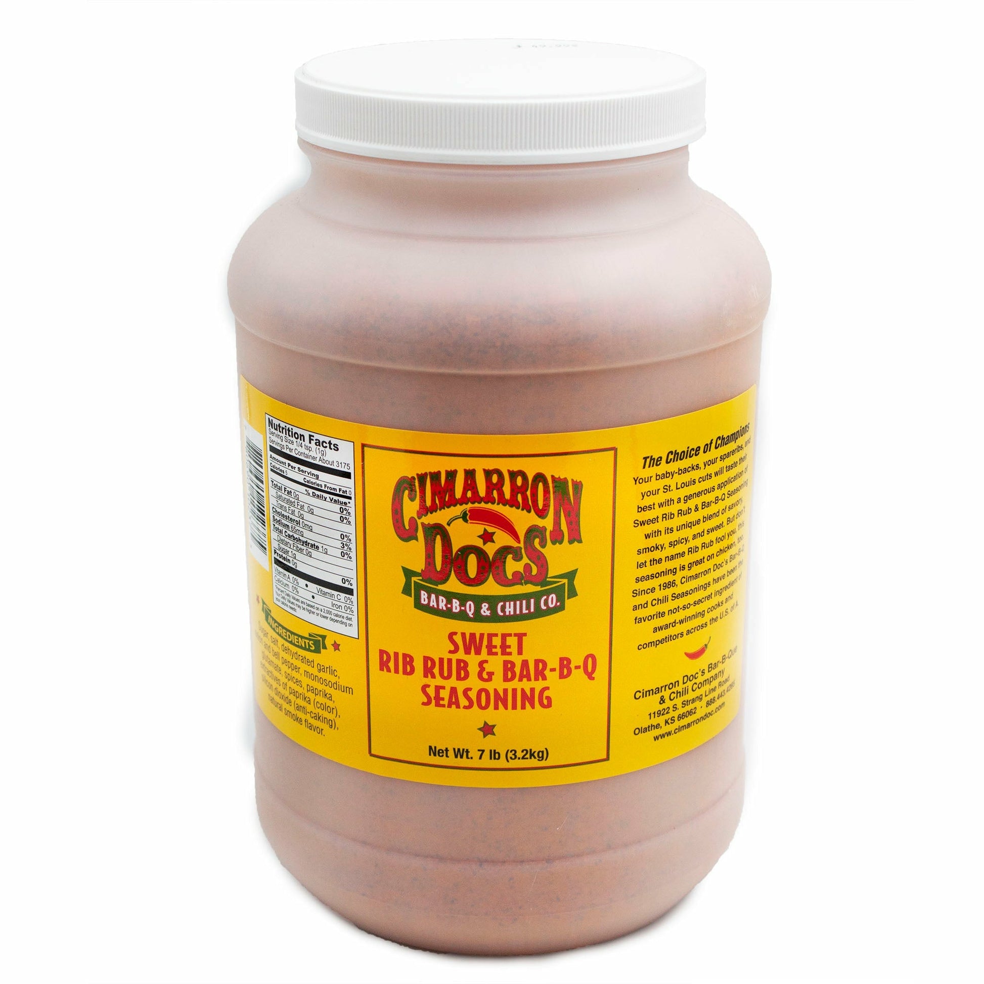 Cimarron Doc's Sweet Rib Rub & Bar - B - Q Seasoning 7 lbs. - Angler's Pro Tackle & Outdoors