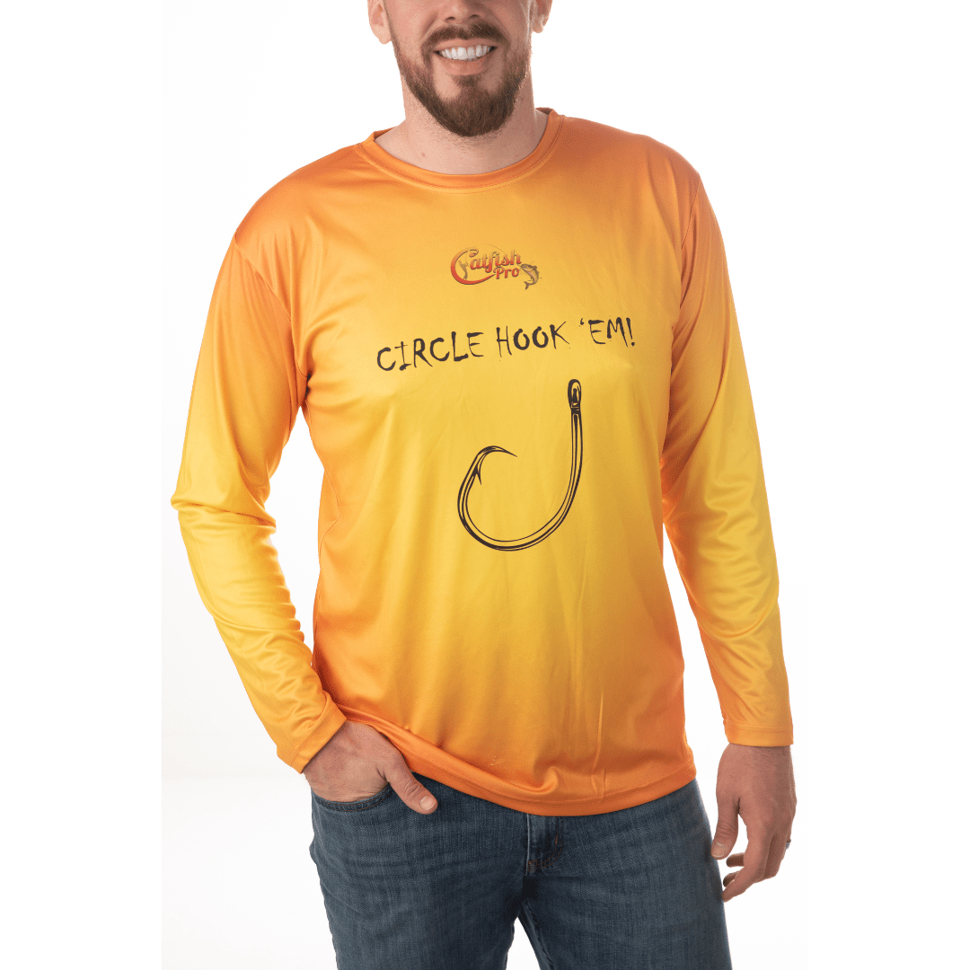 Catfish Pro Circle Hook'Em Long Sleeve Fishing Shirt