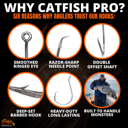 Catfish Pro Double Offset Circle Hooks 5/0 - Value Pack