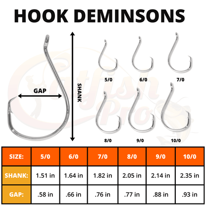 Catfish Pro Double Offset Circle Hooks 10/0 - Value Pack