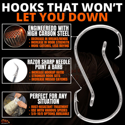 Catfish Pro Double Offset Circle Hooks 10/0