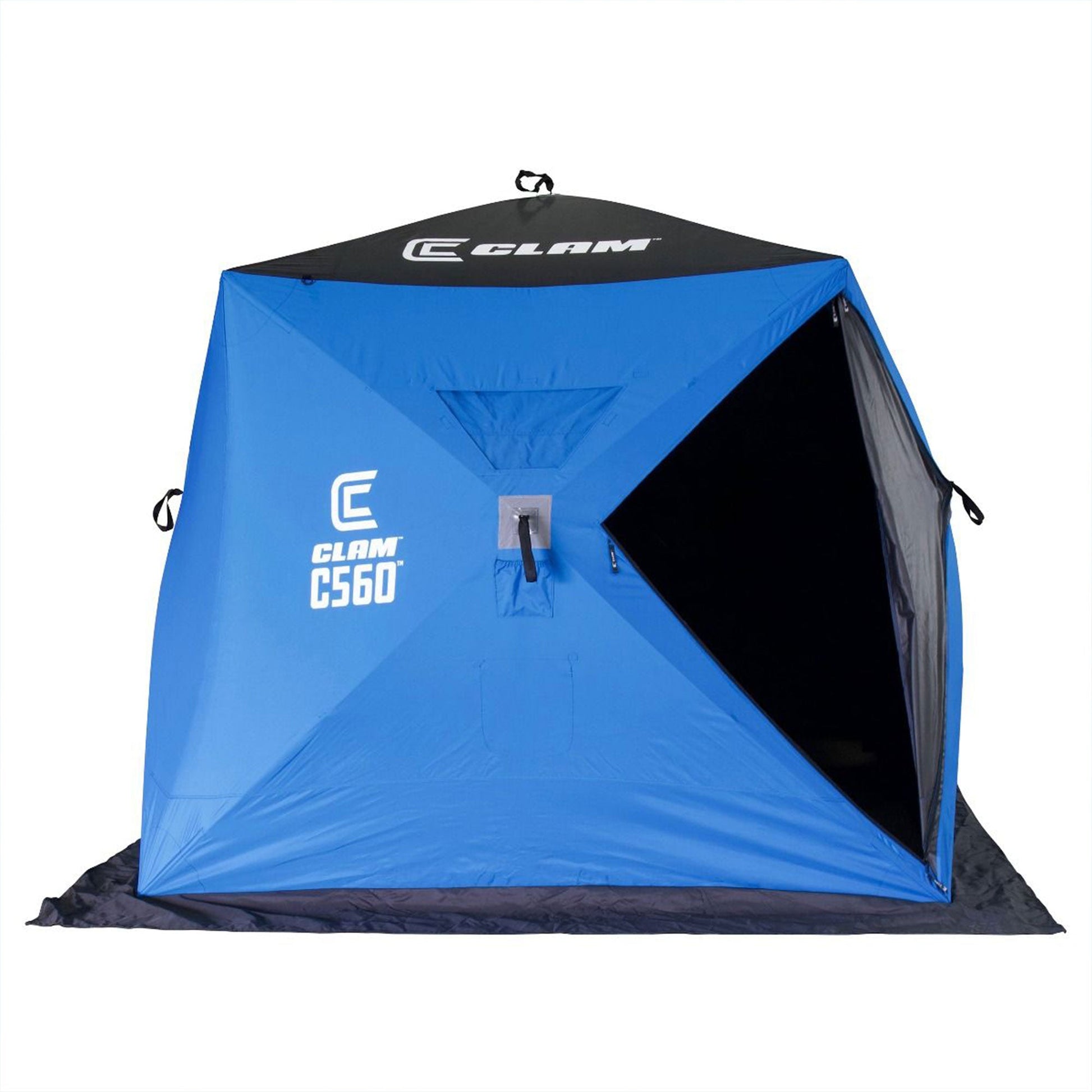 CLAM C - 560 Outdoor Portable 7.5 Foot Pop Up Ice Fishing Hub Shelter Tent, 14476 - Angler's Pro Tackle & Outdoors