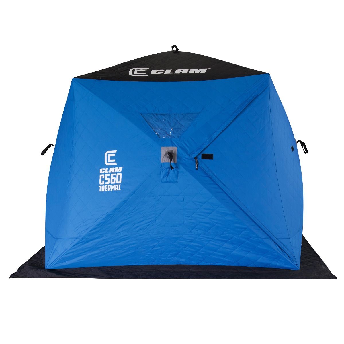 CLAM C - 560 Portable 7.5 Ft 4 Person Pop Up Ice Fishing Thermal Hub Shelter Tent - Angler's Pro Tackle & Outdoors