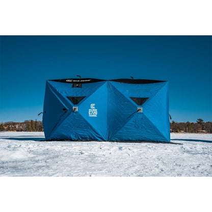 CLAM Portable 6 x 12 Ft C - 720 Pop Up Ice Fishing Thermal Hub Shelter Tent - Angler's Pro Tackle & Outdoors