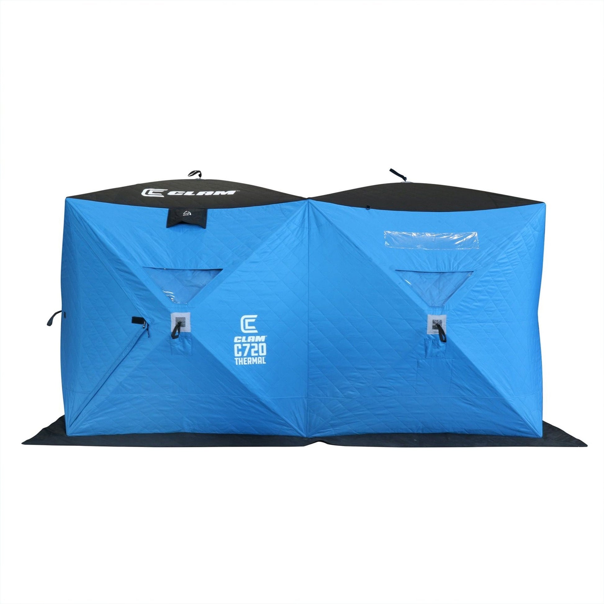 CLAM Portable 6 x 12 Ft C - 720 Pop Up Ice Fishing Thermal Hub Shelter Tent - Angler's Pro Tackle & Outdoors