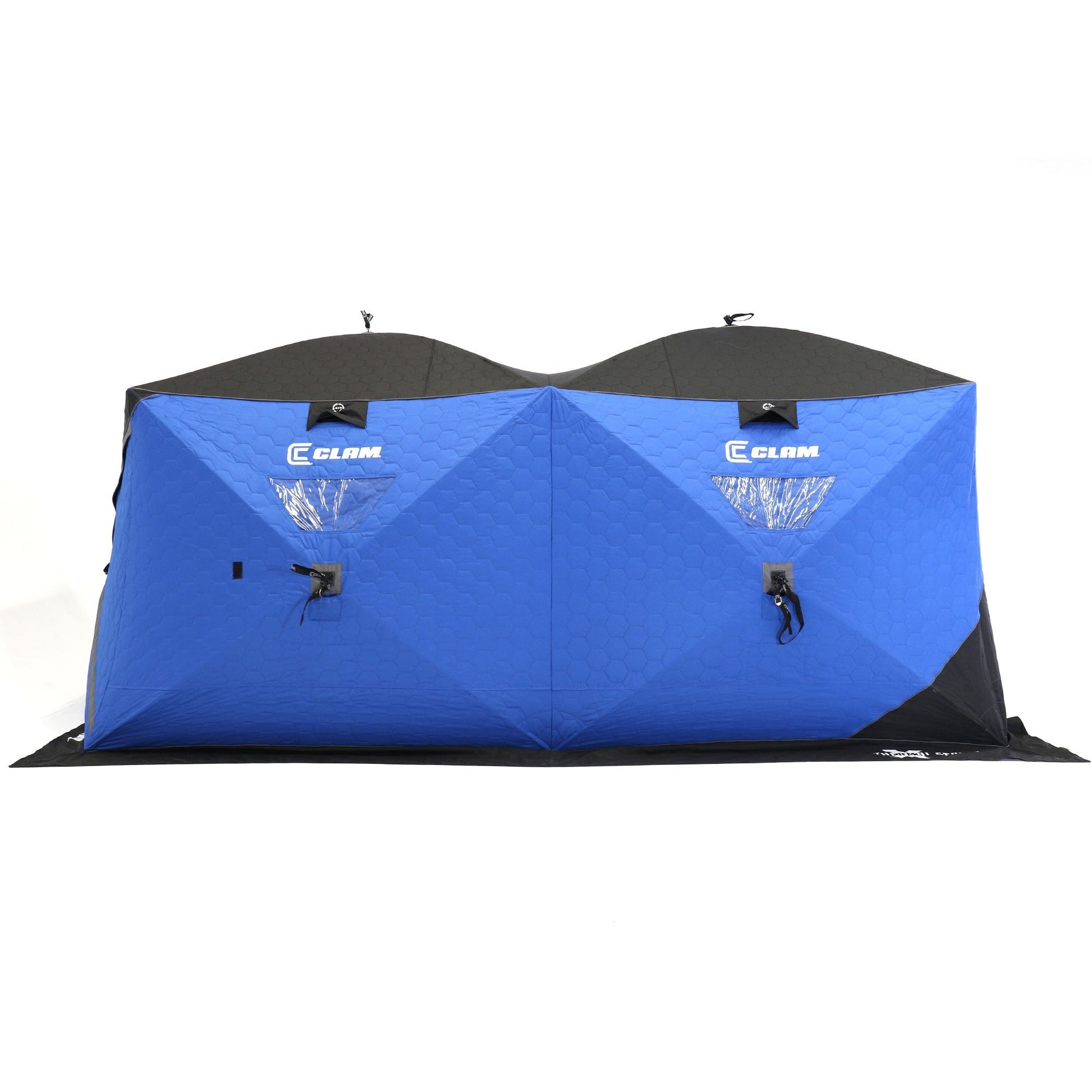 CLAM X - 800 Portable 15'x8' 7 Person Pop Up Ice Fishing Thermal Hub Shelter Tent - Angler's Pro Tackle & Outdoors