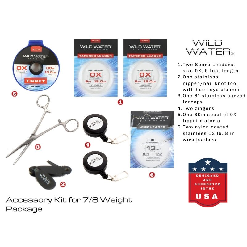 CNC Fly Reel Fly Fishing Kit, 7/8wt Rod | 9ft | 4 - piece | Wild Water Fly Fishing - Angler's Pro Tackle & Outdoors