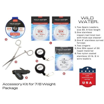 CNC Fly Reel Fly Fishing Kit, 7/8wt Rod | 9ft | 4 - piece | Wild Water Fly Fishing - Angler's Pro Tackle & Outdoors