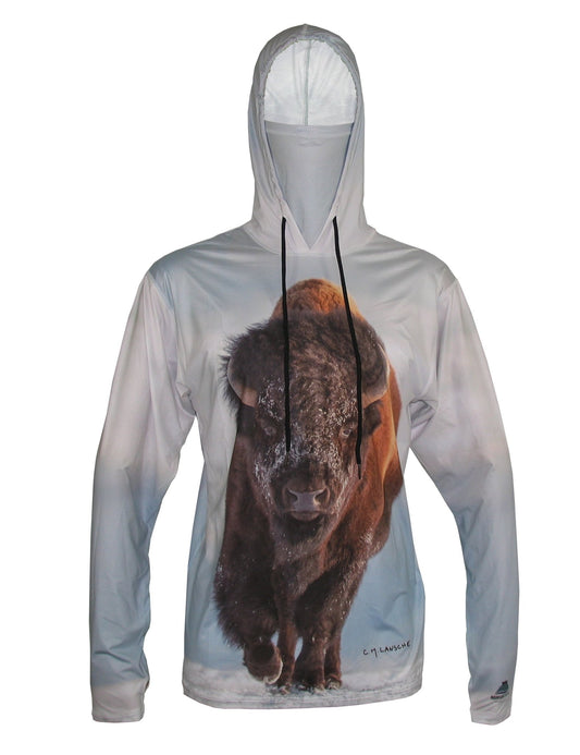Cognito Brands Bison Sun Protective Wildlife Graphic Hoodie - Angler's Pro Tackle & Outdoors