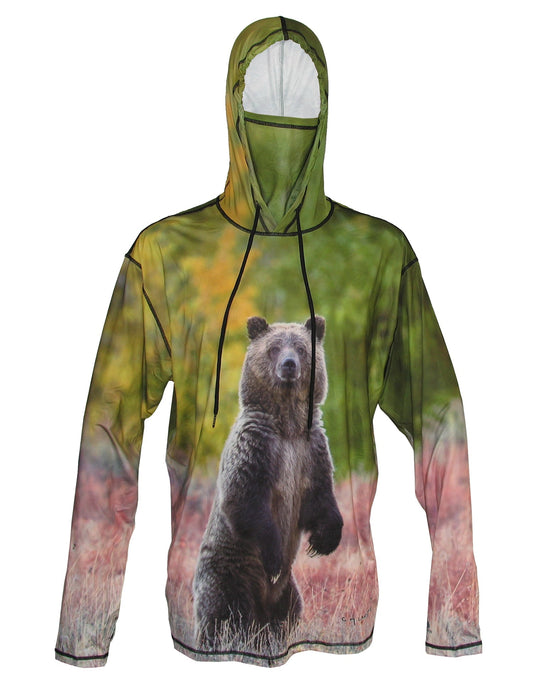 Cognito Brands Grizzly Bear Sun Protective Wildlife Graphic Hoodie - Angler's Pro Tackle & Outdoors