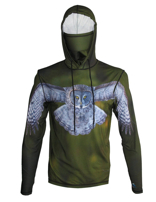 Cognito Brands Owl Sun Protective Wildlife Graphic Hoodie - Angler's Pro Tackle & Outdoors