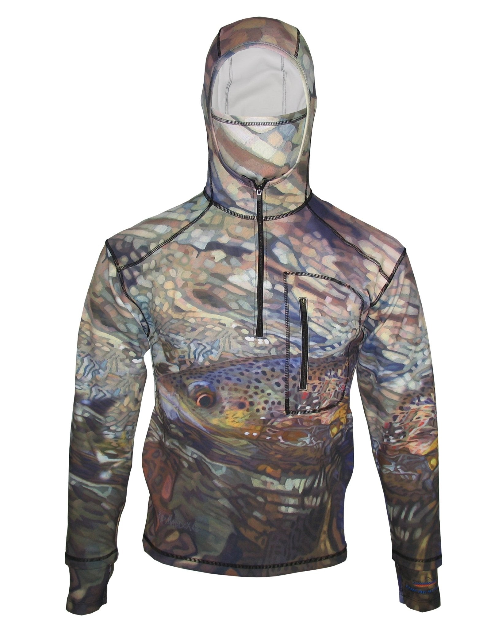 Cognito Brands Secluded Brown Trout Heavyweight 1/4 - Zip FlexShell Fishing Hoodie - Angler's Pro Tackle & Outdoors