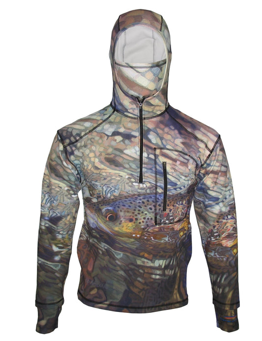 Cognito Brands Secluded Brown Trout Heavyweight 1/4 - Zip FlexShell Fishing Hoodie - Angler's Pro Tackle & Outdoors
