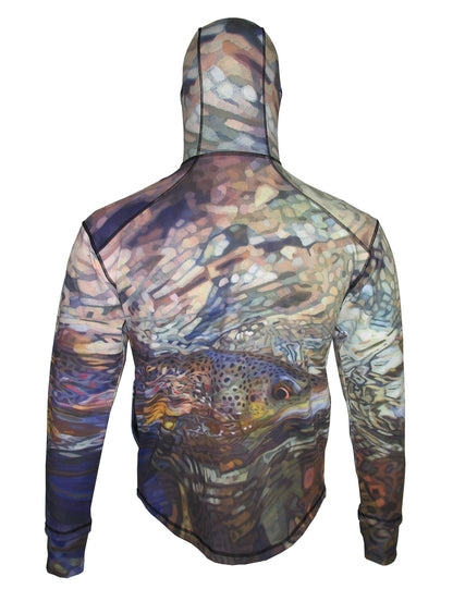 Cognito Brands Secluded Brown Trout Heavyweight 1/4 - Zip FlexShell Fishing Hoodie - Angler's Pro Tackle & Outdoors
