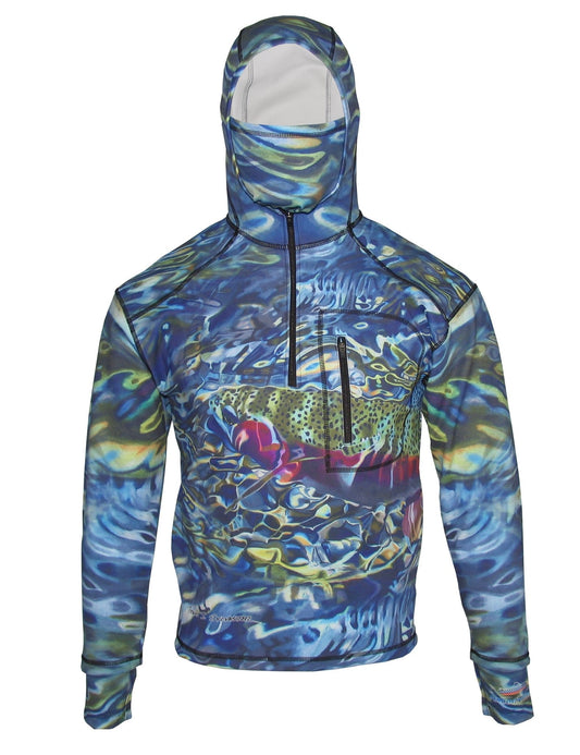 Cognito Brands Tranquility Rainbow Trout Heavyweight 1/4 - Zip FlexShell Fishing Hoodie - Angler's Pro Tackle & Outdoors