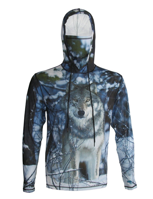 Cognito Brands Wolf Sun Protective Wildlife Graphic Hoodie - Angler's Pro Tackle & Outdoors