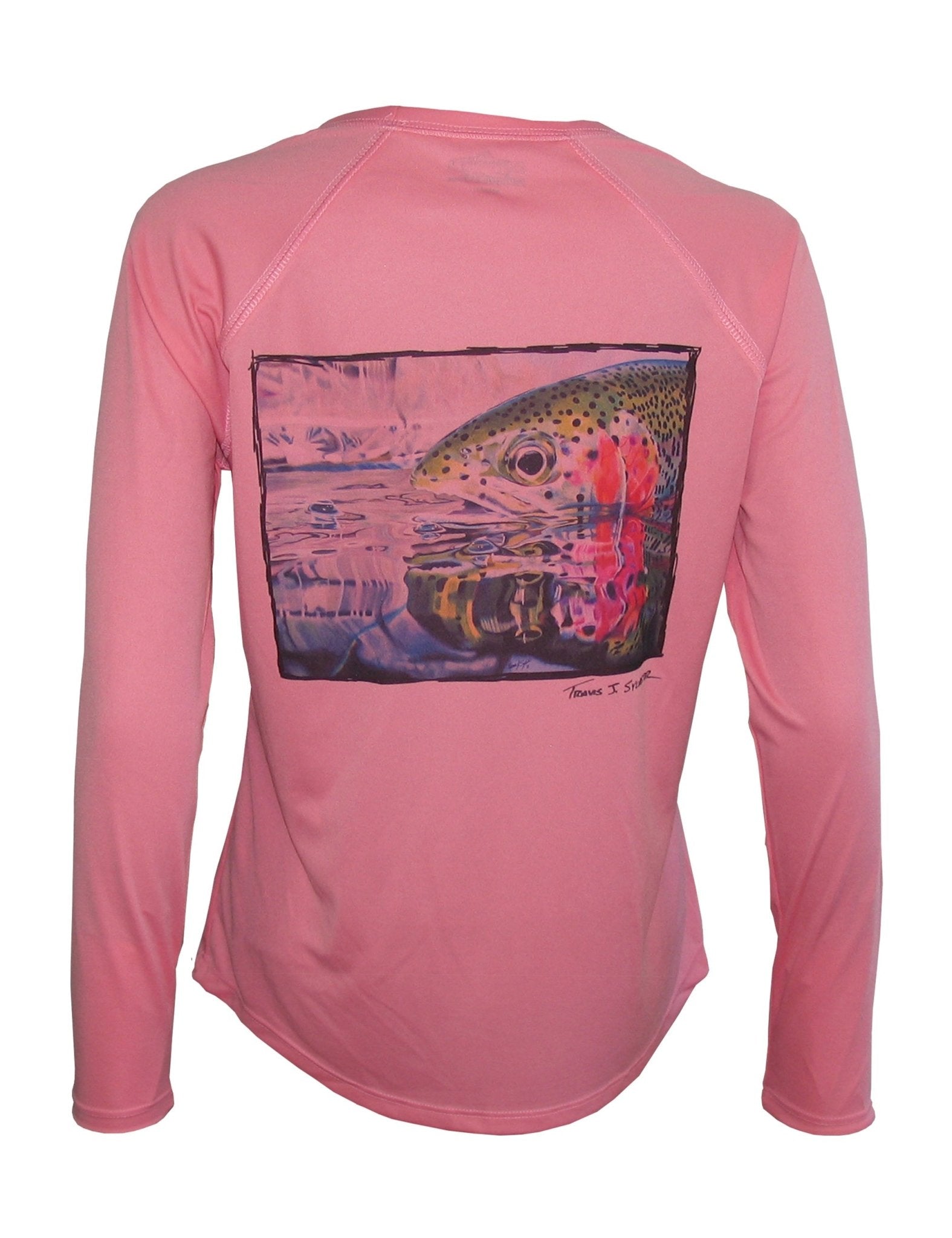 Cognito Brands Women's Sun Protective Fishing Shirt Pretty Pink/Rainbow Reflections - Angler's Pro Tackle & Outdoors