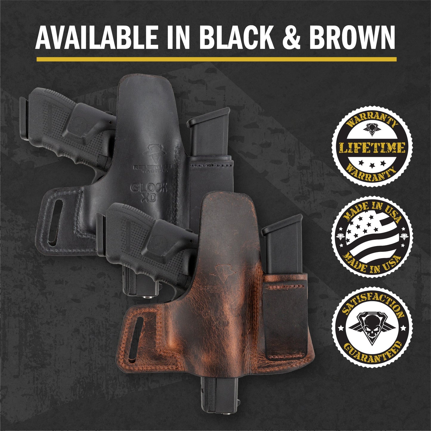 Relentless Tactical Comfort Carry Leather Holster & Mag Pouch Combo | Made In USA | Lifetime Warranty