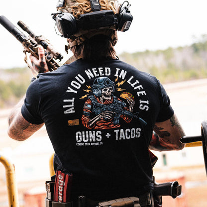 Combat Iron Apparel All you need in life is Tacos Men's T-Shirt - Angler's Pro Tackle & Outdoors