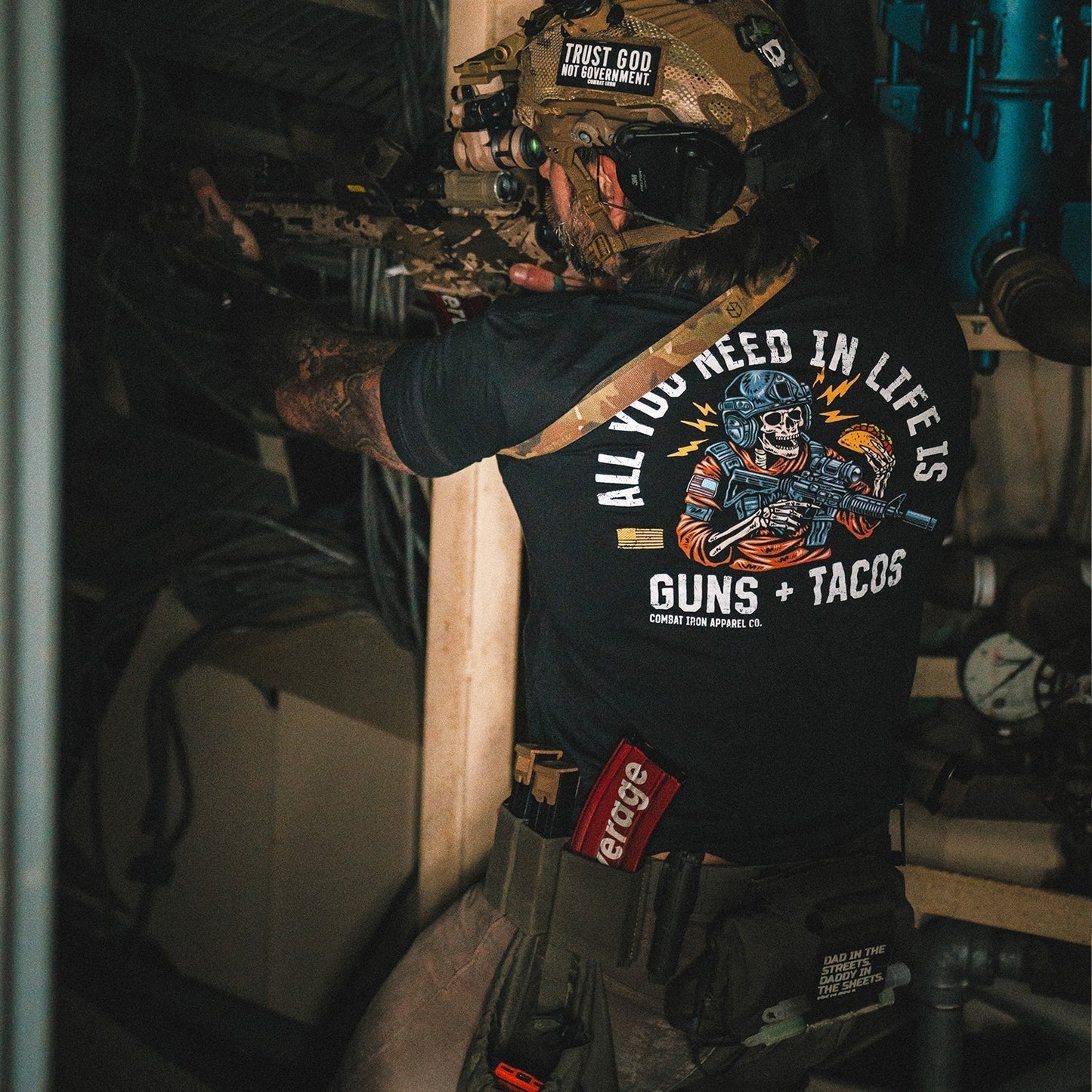 Combat Iron Apparel All you need in life is Tacos Men's T-Shirt - Angler's Pro Tackle & Outdoors