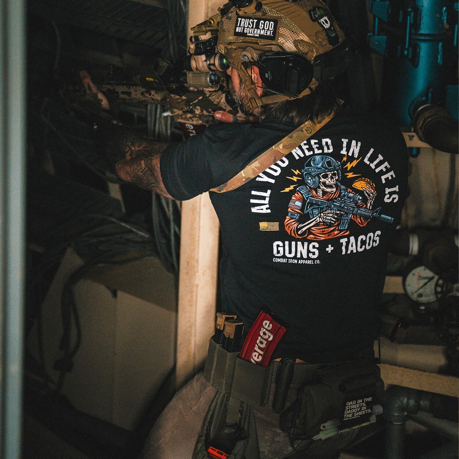 Combat Iron Apparel All you need in life is Tacos Men's T-Shirt - Angler's Pro Tackle & Outdoors