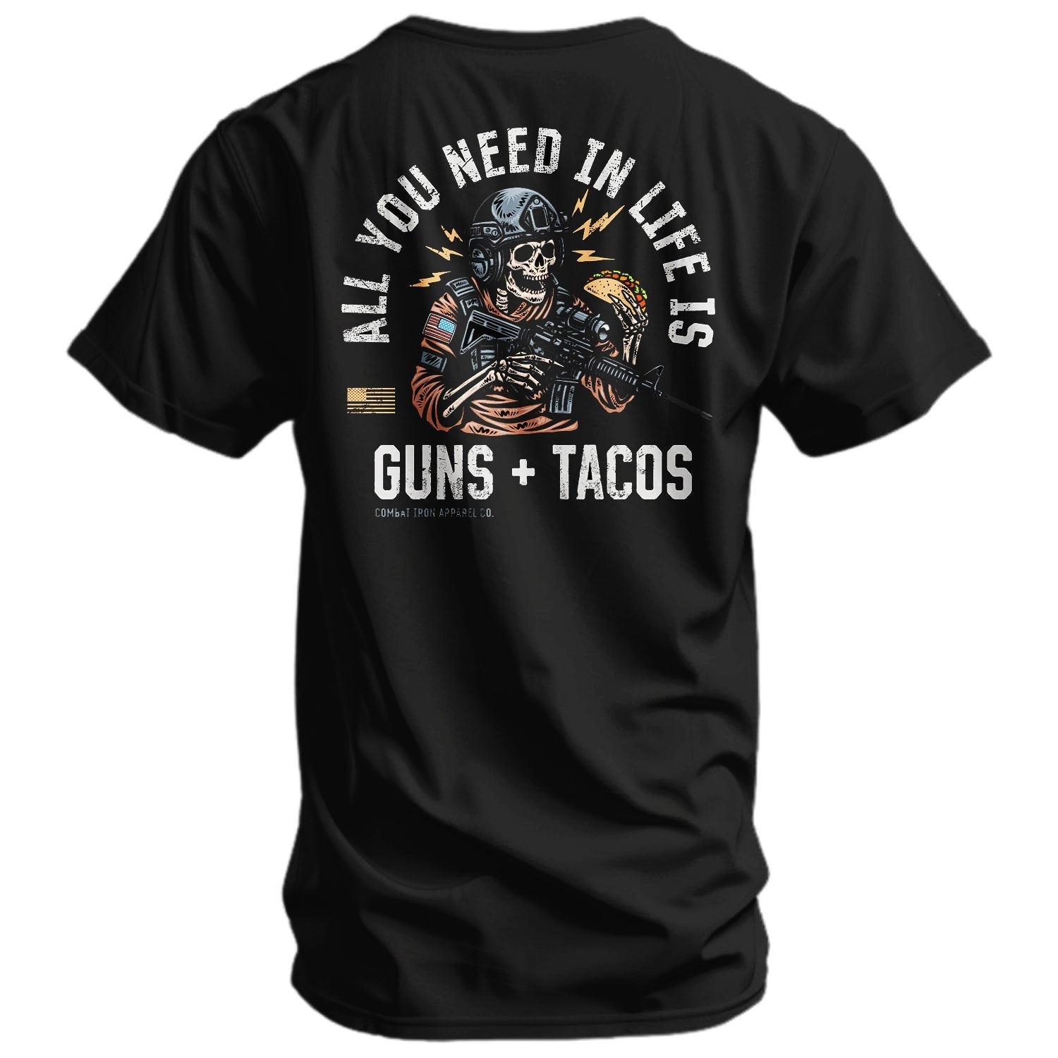 Combat Iron Apparel All you need in life is Tacos Men's T-Shirt - Angler's Pro Tackle & Outdoors