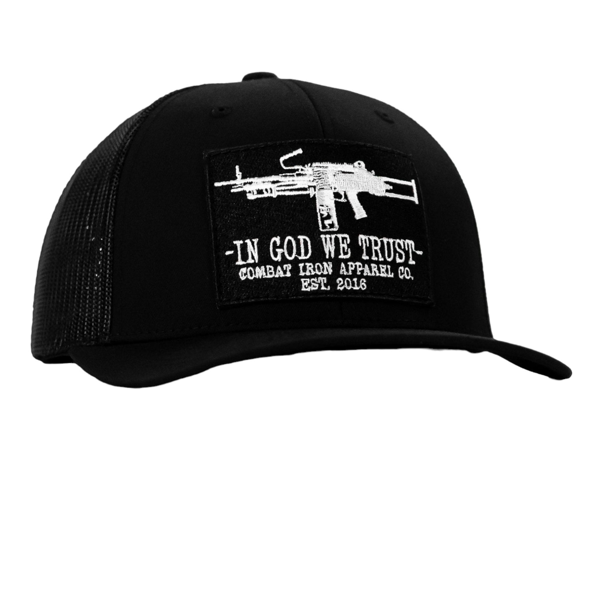 Combat Iron Apparel American Way Of Life 5.56 Black Patch Edition Mid - Profile Mesh Snapback - Angler's Pro Tackle & Outdoors
