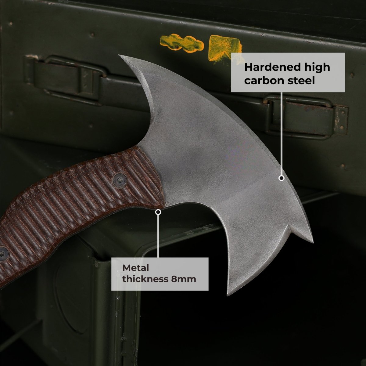 AncientSmithy Combat tomahawk "Barong" with polymer composite handle