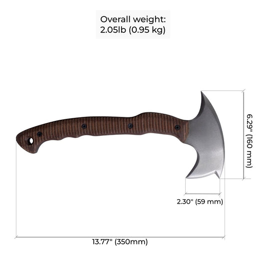 AncientSmithy Combat tomahawk "Barong" with polymer composite handle