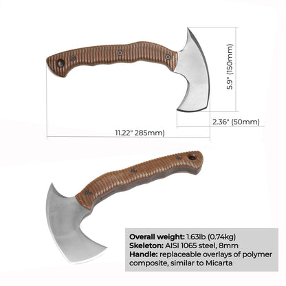 AncientSmithy Compact tomahawk "Balor" with polymer composite handle